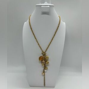 Vintage Boho Joan Rivers Czech Republic  Beaded “Y” Necklace